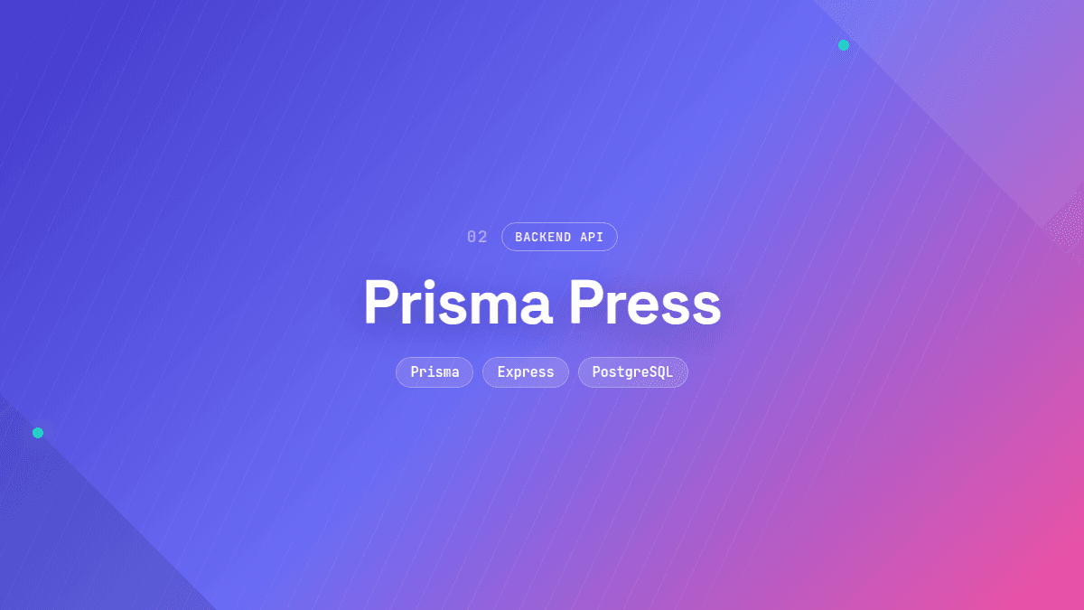 Prisma Press — Blogging Platform API
